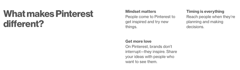 Pinterest differentiation