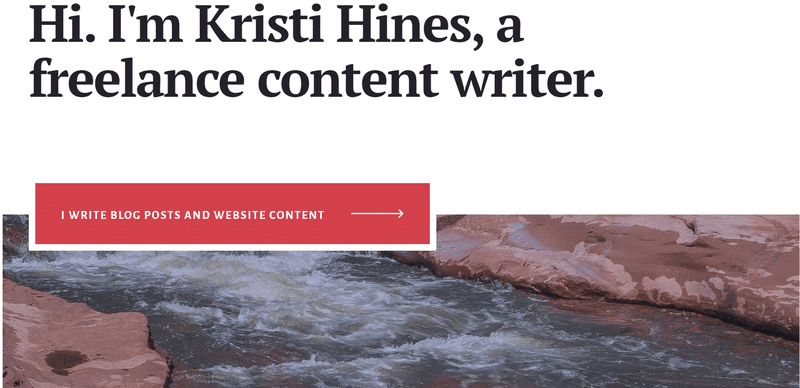 Kristi Hines landing page