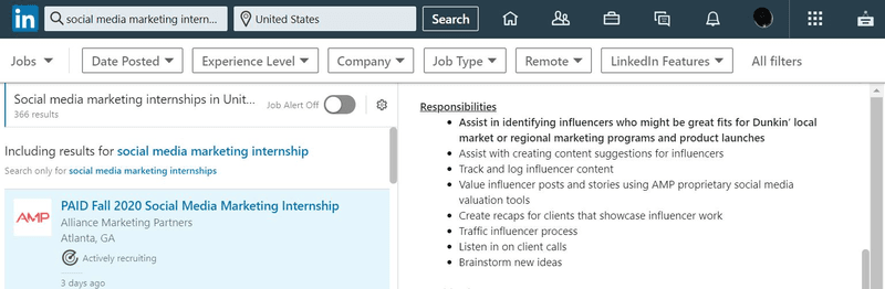 Publicación de prácticas de marketing en Linkedin