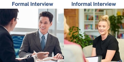 Diferencias entre entrevistas formal y entrevistas informal