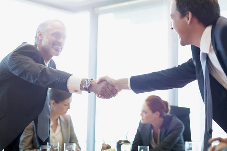 businessmen shaking hands