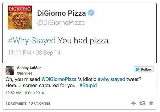 El insípido tweet de DiGiorno Pizza