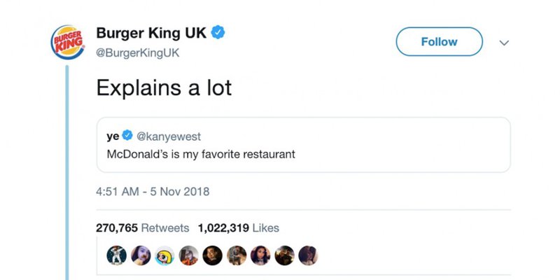 Burger King jibe no McDonald's