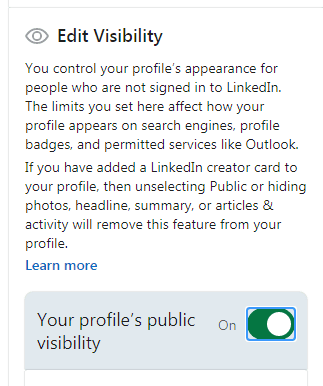 Como desempresar seu perfil no LinkedIn