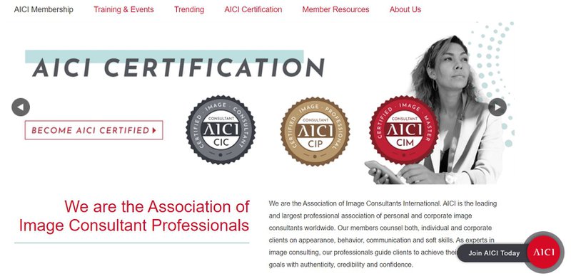 Certificação AICI para se tornar um consultor de imagem