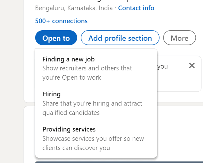 LinkedIn profile