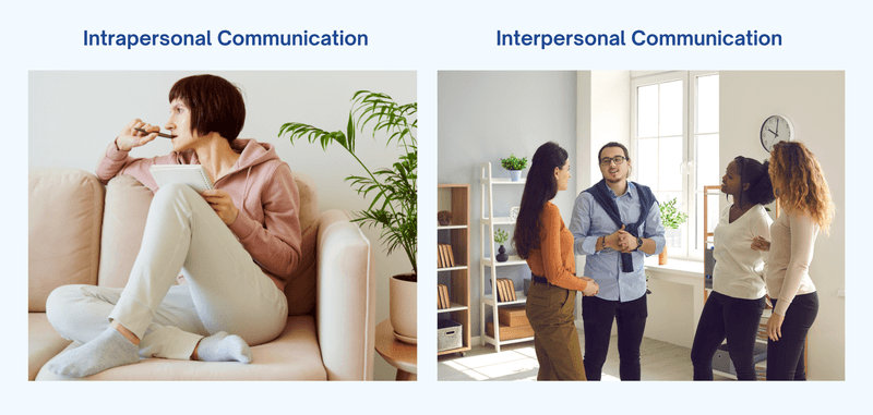 diferenças entre comunicação interpessoal e intrapessoal