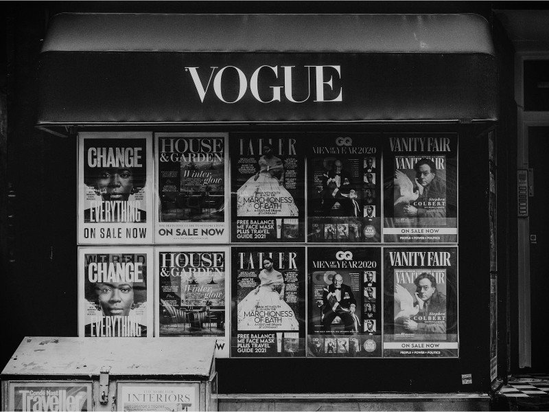 A magazine store representing print advertising