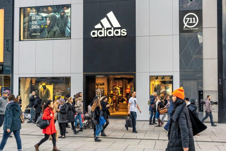 Adidas front of the store in Frankfurt