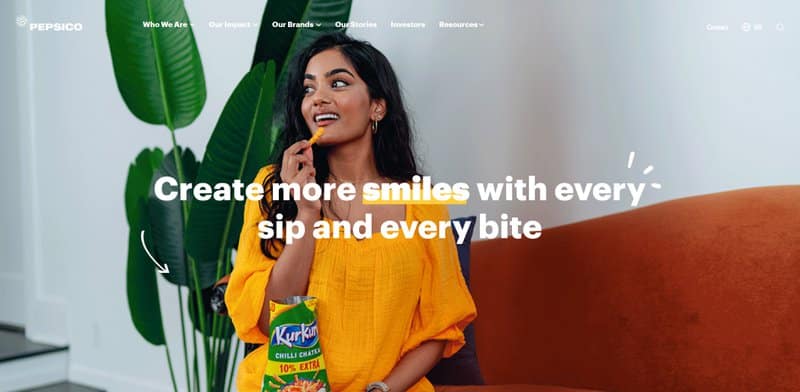 Pepsico's homepage