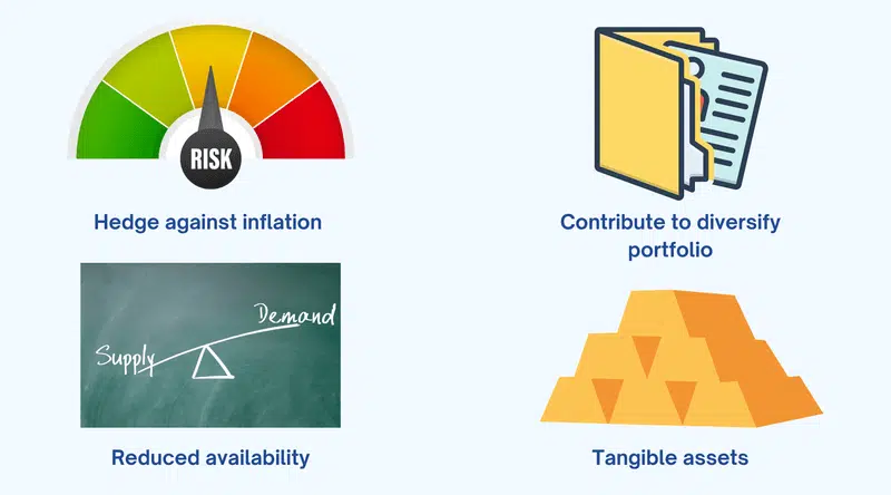 Pros of investing in precious metals.