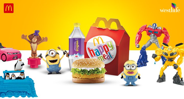 McD's brand integration with cartoon characters